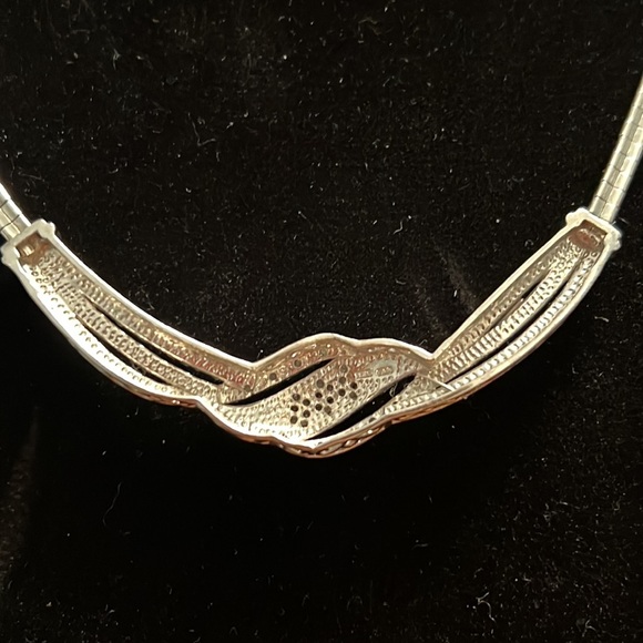 Sterling Silver 1/4 Carat Diamond Necklace In Platinum Overlay, 18 Inches - Picture 6 of 7